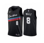 Men's San Antonio Spurs Black #8 Patty Mills Black City Edition Fiesta 2020-21 Stitched Basketball Jersey