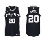 Nike NBA San Antonio Spurs #20 Manu Ginobili Jersey 2017-18 New Season Black Jersey