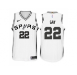 Nike NBA San Antonio Spurs #22 Rudy Gay Jersey 2017-18 New Season White Jersey