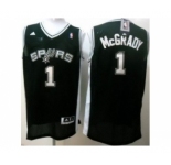nba san antonio spurs #1 mcgrady black[revolution 30 swingman]