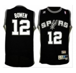 nba san antonio spurs #12 bowen black
