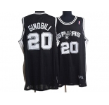 nba san antonio spurs #20 ginobili black