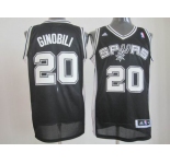 nba san antonio spurs #20 ginobili black[revolution 30 swingman]