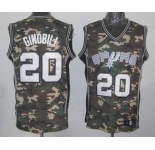 nba san antonio spurs #20 ginobili camo