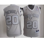 nba san antonio spurs #20 ginobili grey[fullgrey]