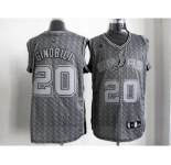 nba san antonio spurs #20 ginobili grey[static fashion swingman]
