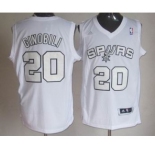 nba san antonio spurs #20 ginobili white-1[revolution 30 swingman]