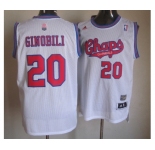 nba san antonio spurs #20 ginobili white[2013 new revolution 30 swingman]