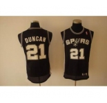 nba san antonio spurs #21 duncan black(fans edition)