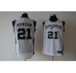 nba san antonio spurs #21 duncan white(fans edition)