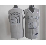 nba san antonio spurs #21 tim duncan grey[fullgrey]