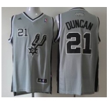 nba san antonio spurs #21 tim duncan grey[revolution 30 swingman]