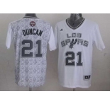 nba san antonio spurs #21 tim duncan white-grey[2014 new]