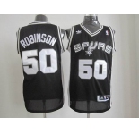 nba san antonio spurs #50 robinson m&n black