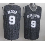 nba san antonio spurs #9 tony parker black leopard print[2014 new]
