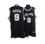 nba san antonio spurs #9 tony parker black