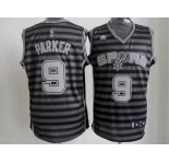 nba san antonio spurs #9 tony parker grey[black strip]