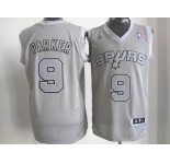 nba san antonio spurs #9 tony parker grey[fullgrey]