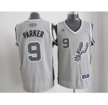 nba san antonio spurs #9 tony parker grey[revolution 30 swingman]
