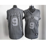 nba san antonio spurs #9 tony parker grey[static fashion swingman]
