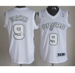 nba san antonio spurs #9 tony parker white-1[revolution 30 swingman]