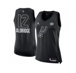 Women Nike San Antonio Spurs #12 LaMarcus Aldridge Black NBA Jordan Swingman 2018 All-Star Game Jersey