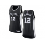 Women Nike San Antonio Spurs #12 LaMarcus Aldridge Black NBA Swingman Icon Edition Jersey