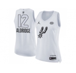 Women Nike San Antonio Spurs #12 LaMarcus Aldridge White NBA Jordan Swingman 2018 All-Star Game Jersey