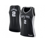 Women Nike San Antonio Spurs #2 Kawhi Leonard Black NBA Swingman Icon Edition Jersey
