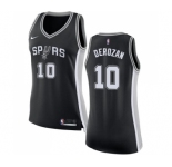 Women's Nike San Antonio Spurs #10 DeMar DeRozan Swingman Black NBA Jersey - Icon Edition