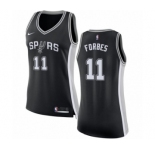 Women's Nike San Antonio Spurs #11 Bryn Forbes Swingman Black NBA Jersey - Icon Edition