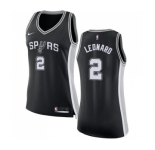 Women's Nike San Antonio Spurs #2 Kawhi Leonard Swingman Black Road NBA Jersey - Icon Edition