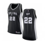 Women's Nike San Antonio Spurs #22 Rudy Gay Swingman Black Road NBA Jersey - Icon Edition