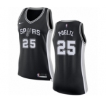 Women's Nike San Antonio Spurs #25 Jakob Poeltl Authentic Black NBA Jersey - Icon Edition