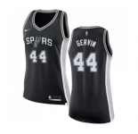 Women's Nike San Antonio Spurs #44 George Gervin Swingman Black Road NBA Jersey - Icon Edition