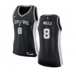 Women's Nike San Antonio Spurs #8 Patty Mills Swingman Black Road NBA Jersey - Icon Edition