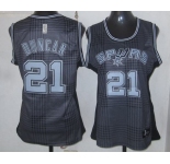 women nba san antonio spurs #21 tim duncan black-grey[2012]
