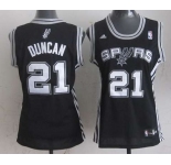 women nba san antonio spurs #21 tim duncan black[revolution 30 swingman]