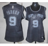 women nba san antonio spurs #9 tony parker black-grey[2012]