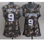 women nba san antonio spurs #9 tony parker camo