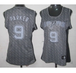 women nba san antonio spurs #9 tony parker grey[static fashion swingman]