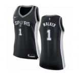 Youth Nike San Antonio Spurs #1 Lonnie Walker Swingman Black NBA Jersey - Icon Edition