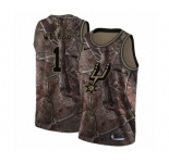 Youth Nike San Antonio Spurs #1 Lonnie Walker Swingman Camo Realtree Collection NBA Jersey