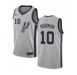Youth Nike San Antonio Spurs #10 Dennis Rodman Swingman Silver Alternate NBA Jersey Statement Edition