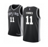 Youth Nike San Antonio Spurs #11 Bryn Forbes Swingman Black NBA Jersey - Icon Edition