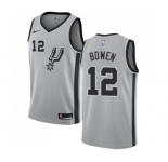 Youth Nike San Antonio Spurs #12 Bruce Bowen Swingman Silver Alternate NBA Jersey Statement Edition