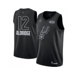 Youth Nike San Antonio Spurs #12 LaMarcus Aldridge Black NBA Jordan Swingman 2018 All-Star Game Jersey