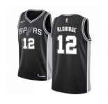 Youth Nike San Antonio Spurs #12 LaMarcus Aldridge Swingman Black Road NBA Jersey - Icon Edition