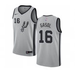 Youth Nike San Antonio Spurs #16 Pau Gasol Swingman Silver Alternate NBA Jersey Statement Edition