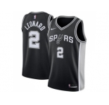 Youth Nike San Antonio Spurs #2 Kawhi Leonard Black NBA Swingman Jersey